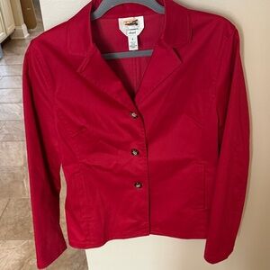 Talbots Vibrant Red Stretch Blazer